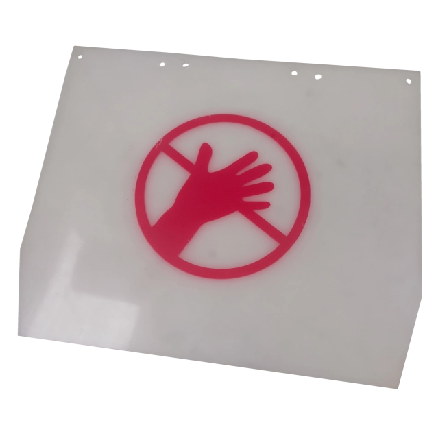 Order a A genuine replacement white hopper safety screen Part 11 for the Titan Pro range of 15HP and 7HP garden petrol chippers. This heavy-duty baffle is absolutely essential for protecting the operator from high-speed flying debris. Available to purchase with or without mounting bolts. Fits legacy 6.5HP 13HP and 14HP models.