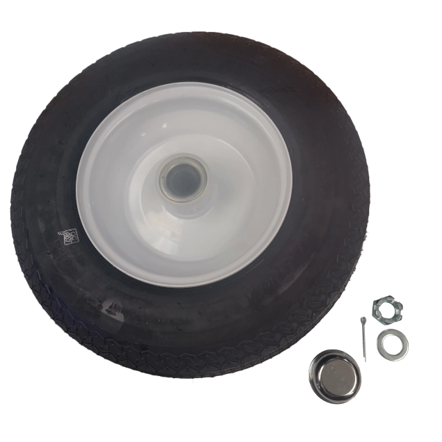 Order a Replacement wheel complete with fixings for our Titan Pro 16HP field topper/ATV mower.