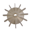 Reverse side view of the 151mm electric log splitter motor fan showing the 17mm center mounting hole.
