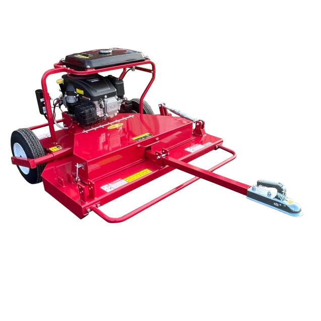 Order a Tow-behind ATV mower with 16HP engine 115cm cut width and 25250mm height range. Perfect for paddocks fields and overgrown grassland.