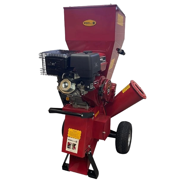 Order a The new Titan Pro 15HP Petrol Chipper has award-winning design features and is paired with our 15HP engine which gives this garden shredder extra power when needed. This chipper comes equipped with an electric start key-turn for ease-of-use -- ideal for the every day user