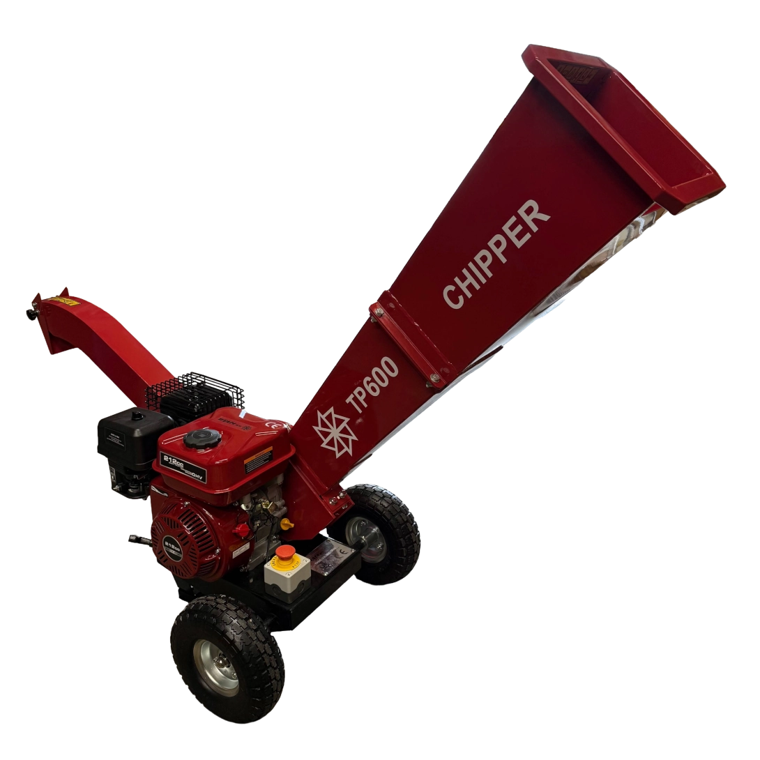 Order a Power through garden waste with the Titan Pro TP600 Chipmunk 7HP Petrol Wood Chipper. Handles branches up to 55mm for easy efficient chipping. Perfect for home gardens and smallholdings.