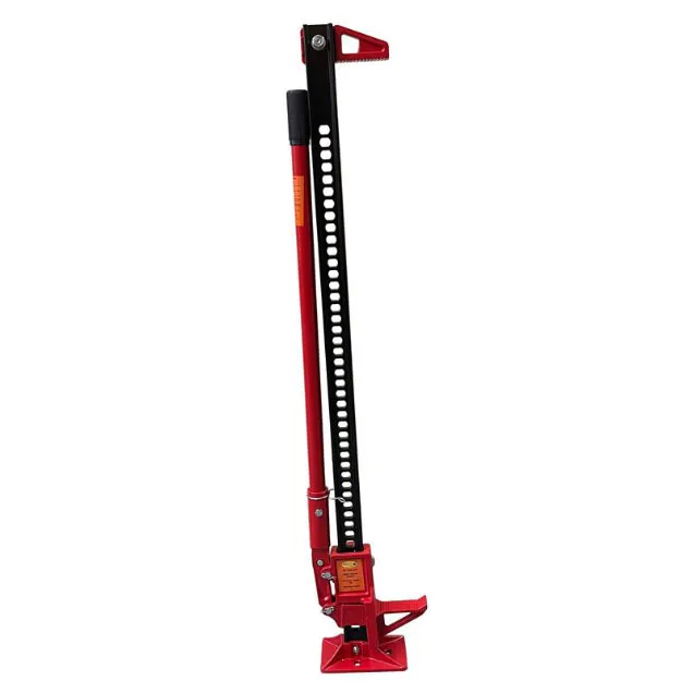 Order a Our heavy-duty 48 hand-operated Farm Jack offers unparalleled versatility with a massive 3000kg 3 Tonne lifting capacity. An essential tool for 4x4 road recovery lifting tractors or removing stubborn fence posts and tree stumps. Featuring a reversible ratchet mechanism for controlled lifting and lowering from 6 to 48.